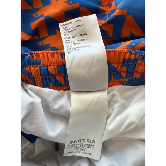 Louis Vuitton Blue & Orange Dove Print Swimshorts - Picture 6 of 9